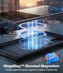 TORRAS Strong Magnetic & Seamless Stand for Samsung Galaxy S24 Ultra Case, Fit for MagSafe, Mil-Grade Drop Protection, Kickstand for Samsung Galaxy S24 Ultra Case, Translucent Back/Black Edge