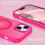 BENTOBEN Magnetic for iPhone 15 Plus Case, iPhone15Plus Phone Case Compatible with MagSafe, Translucent Matte Protective Cover Shockproof Women Girl Cute Case for iPhone 15Plus 6.7", Hot Pink