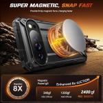 TONGATE for Pixel 10 Pro XL Case with 360° Spin Magnetic Stand, Compatible with MagSafe, Non-Slip Edge Rugged, Military Grade Protection for Google Pixel 10 Pro XL Case, Black