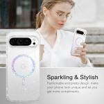 BENTOBEN Magnetic for Google Pixel 10 Pro Case, Clear Crystal Glitter Bling Phone Case Pixel 10 Pro [Compatible with MagSafe], Shockproof Sparkly Cute Women Girl Cover for Pixel10 Pro, Glitter Clear