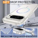 BENTOBEN Magnetic for Google Pixel 10 Pro Case, Clear Crystal Glitter Bling Phone Case Pixel 10 Pro [Compatible with MagSafe], Shockproof Sparkly Cute Women Girl Cover for Pixel10 Pro, Glitter Clear