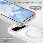 BENTOBEN Magnetic for Google Pixel 10 Pro Case, Clear Crystal Glitter Bling Phone Case Pixel 10 Pro [Compatible with MagSafe], Shockproof Sparkly Cute Women Girl Cover for Pixel10 Pro, Glitter Clear