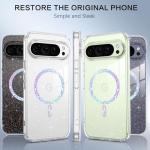 BENTOBEN Magnetic for Google Pixel 10 Pro Case, Clear Crystal Glitter Bling Phone Case Pixel 10 Pro [Compatible with MagSafe], Shockproof Sparkly Cute Women Girl Cover for Pixel10 Pro, Glitter Clear