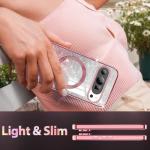 Casetego for Google Pixel 10 Case,Pixel 10 Pro Case,Compatible with MagSafe,Glitter Sparkle Magnetic Plated Slim Shockproof Soft TPU Bumper Cover for Google Pixel 10/10 Pro,Rose Gold