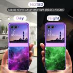 GUAGUA for Motorola Razr 2024 Case/Razr 2025 Case, Glow in Dark Cute Space Nebula Noctilucent Luminous Slim Protective Shockproof Phone Case for Moto Razr 2024/2025 6.9''