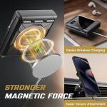 TONGATE for Motorola Razr 2025 Case/Razr 2024 Case with Privacy Screen Protector, [360° Spin Magnetic Stand] [Compatible with Magsafe] [Hinge Protection] Full-Body Military Drop Phone Cover, Black