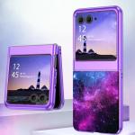 GUAGUA for Motorola Razr 2024 Case/Razr 2025 Case, Glow in Dark Cute Space Nebula Noctilucent Luminous Slim Protective Shockproof Phone Case for Moto Razr 2024/2025 6.9''