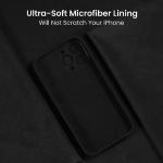 FireNova Designed for iPhone 15 Pro Case, Silicone Upgraded [Camera Protection] Phone Case with [2 Screen Protectors], Soft Anti-Scratch Microfiber Lining Inside, 6.1 inch, Black