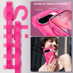 BENTOBEN Magnetic for Google Pixel 10 Case Cute, Curly Wavy Pixel10 Case [Compatible with MagSafe], Anti-Slip Shockproof Matte Slim Women Girls Boys Phone Cover for Google 10 6.3", Hot Pink