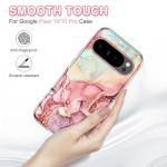 Btscase for Google Pixel 10 Pro Case/Pixel 10 Case 2025 [Military Grade Shockproof] Stylish Marble Pattern Slim Protective 3 Layers Hard PC+Soft Silicone Rugged Women Men Anti-Scratch Cover, Rose Gold