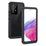 Lanhiem for Samsung Galaxy A53 5G Case, IP68 Waterproof Dustproof with Built-in Screen Protector, Heavy Duty Full Body Protective Phone Case for Samsung A53 5G, Black/Clear