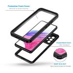 Lanhiem for Samsung Galaxy A53 5G Case, IP68 Waterproof Dustproof with Built-in Screen Protector, Heavy Duty Full Body Protective Phone Case for Samsung A53 5G, Black/Clear