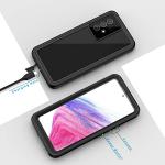 Lanhiem for Samsung Galaxy A53 5G Case, IP68 Waterproof Dustproof with Built-in Screen Protector, Heavy Duty Full Body Protective Phone Case for Samsung A53 5G, Black/Clear