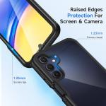 seacosmo Designed for Galaxy A15 5G Phone Case, Full Body Shockproof Cover, with Built-in Screen Protector Slim Fit Protective Case for Samsung Galaxy A15, Black