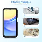seacosmo Designed for Galaxy A15 5G Phone Case, Full Body Shockproof Cover, with Built-in Screen Protector Slim Fit Protective Case for Samsung Galaxy A15, Black