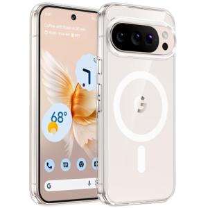 TAURI for Google Pixel 10 Case/10 Pro Case, Compatible with Magsafe, Military-Grade Protection, Yellowing Resistant, Scratch-Resistant Back, Shockproof Phone Case for Pixel 10/10 Pro, Clear