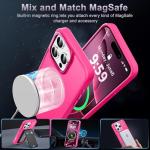 Newfuture Designed for iPhone 16 Pro Max Case with Magnetic [13 FT Military Drop Protection] [Compatible with Magsafe] Slim Translucent Matte Shockproof with Anti-Fingerprint Phone Case, Hot Pink