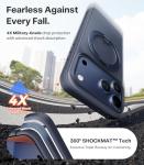 TORRAS 360 Magnetic Stand for iPhone 17 Pro Max Case, [Fit for MagSafe] [4X Military-Grade Protection] Slim Case for iPhone 17 Pro Max, 6.9", Translucent Deep Blue, Ostand O3 Fitness Series