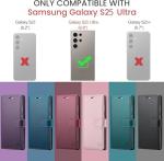 FLIPALM Wallet Case for Samsung Galaxy S25 Ultra, RFID Blocking Credit Card Holder, PU Leather Folio Flip Kickstand Protective Shockproof Cover for Galaxy S25 Ultra (Purple)