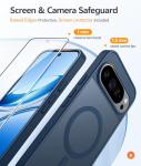 FNTCASE for Google Pixel 10 & 10 Pro Case: for Pixel 9 & 9 Pro Case | Magnetic Matte Shockproof Rugged Translucent Phone Cover - Military Grade Drop Proof Sturdy Slim Protective Cases (6.3 inch/Blue)