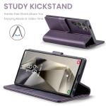 FLIPALM Wallet Case for Samsung Galaxy S25 Ultra, RFID Blocking Credit Card Holder, PU Leather Folio Flip Kickstand Protective Shockproof Cover for Galaxy S25 Ultra (Purple)