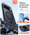 FNTCASE for Google Pixel 10 & 10 Pro Case: for Pixel 9 & 9 Pro Case | Magnetic Matte Shockproof Rugged Translucent Phone Cover - Military Grade Drop Proof Sturdy Slim Protective Cases (6.3 inch/Black)