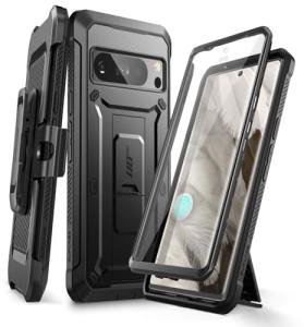 SUPCASE for Google Pixel 8 Pro Case with Stand & Belt-Clip (Unicorn Beetle Pro), [Built-in Screen Protector] [Military-Grade Protection] Heavy Duty Rugged Kickstand Phone Case for Pixel 8 Pro, Black