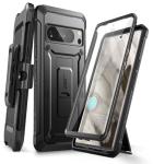 SUPCASE for Google Pixel 8 Pro Case with Stand & Belt-Clip (Unicorn Beetle Pro), [Built-in Screen Protector] [Military-Grade Protection] Heavy Duty Rugged Kickstand Phone Case for Pixel 8 Pro, Black