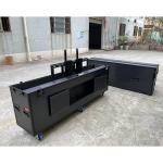80'' 85'' 86'' 98'' Automatic Samsung ATA Multimedia Motorized TV Screen Lift Flight Case Portable PVC Plywood Aluminum Storage