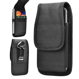 Tiflook for Samsung Galaxy S25 Ultra S24 S23 S22 S21 S20 FE S10 S9 A03S A20 A50 A51 A16 A15 A14 A10e Holster Nylon Cell Phone Pouch Belt Holder Carrying Case with Clip,Black