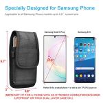 Tiflook for Samsung Galaxy S25 Ultra S24 S23 S22 S21 S20 FE S10 S9 A03S A20 A50 A51 A16 A15 A14 A10e Holster Nylon Cell Phone Pouch Belt Holder Carrying Case with Clip,Black