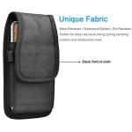Tiflook for Samsung Galaxy S25 Ultra S24 S23 S22 S21 S20 FE S10 S9 A03S A20 A50 A51 A16 A15 A14 A10e Holster Nylon Cell Phone Pouch Belt Holder Carrying Case with Clip,Black