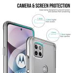 Guarishel for Motorola Moto One-5G-Ace Case: Military-Grade Shockproof Phone Cover, Anti-Scratch & Reinforced Bumpers - Crystal Clear