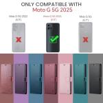 FLIPALM Wallet Case for Moto G 5G 2025, RFID Blocking Credit Card Holder, PU Leather Folio Flip Kickstand Protective Shockproof Cover for Motorola Moto G 5G 2025 (Purple)