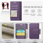 FLIPALM Wallet Case for Moto G 5G 2025, RFID Blocking Credit Card Holder, PU Leather Folio Flip Kickstand Protective Shockproof Cover for Motorola Moto G 5G 2025 (Purple)