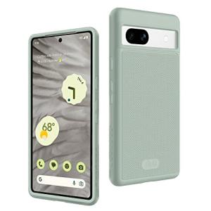 TUDIA MergeGrip [Dual Layer] Google Pixel 7a Case (2023), [Military Grade Drop Tested] Raised Edge for Screen&Camera Protection Slim Tough Heavy Duty 7A Phone Cases Cover - Green Lily