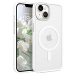 BENTOBEN Magnetic for iPhone 13 Case & iPhone 14 Case [Compatible with Magsafe] Translucent Matte Phone Case iPhone 13/14 6.1 inch Slim Thin Shockproof Women Men Protective Cover, Pure White
