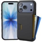 Smartish® iPhone 17 Pro Wallet Case - Wallet Slayer Vol. 1 [Slim + Protective] Credit Card Holder - Drop Tested Flip Hidden Card Slot Cover for Apple iPhone 17 Pro - Black Tie Affair