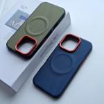 For iPhone 16 15 Pro Max 15 16 Pro Case Luxury Magnetic Soft TPU+Nylon Woven Leather Back Anti-Fingerprint Cover