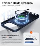 TORRAS Magnetic Slim Fit for iPhone 17 Pro Case 6.3 inch, Ultra-Thin, Compatible with MagSafe, Lightweight Matte Anti-Scratch Hard PC Cover Phone Case for iPhone 17 Pro OriginFit, Deep Blue