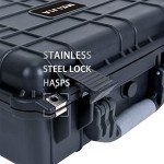 MEIJIA Portable All Weather Waterproof Protective Hard Case,Compact Camera Case with Customizable Fit Foam,Fit Use of Drones,Camera,Equipments, Elegant Black,20.62 x16.85x8.11inches