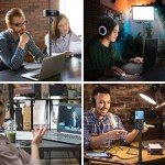 jusmo Camera Desk Mount Stand w Ballhead, 16-34inch Adjustable Table Aluminum Light Stand w Desktop C-Clamp for DSLR Smartphone Camera Light Webcam