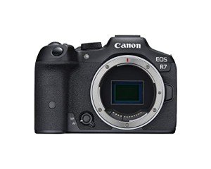 Canon EOS R7 Mirrorless Camera (Body Only), Hybrid Camera, 32.5 Megapixel (APS-C) CMOS Sensor, 4K Video, for Sports, Action, Content Creators, Vlogging Camera, Black