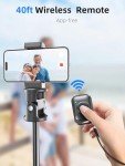 Kaiess 62" Tripod for iPhone, Selfie Stick Tripod & Phone Tripod Stand with Remote, Cell Phone Tripod for iPhone, Extendable Travel Tripod Compatible with iPhone 15/14/13 Pro Max/Android