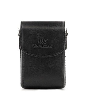 MegaGear MG766 Leather Camera Case with Strap Compatible with Canon PowerShot G7 X Mark III, G7 X Mark II, G7 X - Black