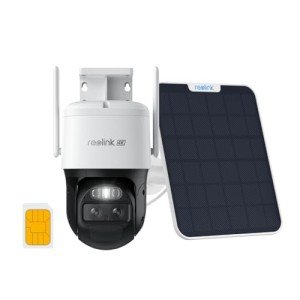 REOLINK 4K Dual Lens Cellular Security Camera, 4G LTE Auto Tracking, No WiFi Solar Powered, SIM Card Included, 6X Hybrid Zoom, 8MP Color Night Vision, Motion Alert, TrackMix LTE + SP, Updated Version