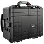 Eylar Large 22.06" Protective Roller Hard Camera Case for Cameras, Drones, Tools, and AV Equipment with IP67 Waterproof, Shock Resistant, and Customizable Foam Inserts (Black)
