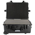 Eylar Large 22.06" Protective Roller Hard Camera Case for Cameras, Drones, Tools, and AV Equipment with IP67 Waterproof, Shock Resistant, and Customizable Foam Inserts (Black)
