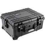 Eylar Large 22.06" Protective Roller Hard Camera Case for Cameras, Drones, Tools, and AV Equipment with IP67 Waterproof, Shock Resistant, and Customizable Foam Inserts (Black)