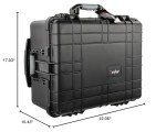Eylar Large 22.06" Protective Roller Hard Camera Case for Cameras, Drones, Tools, and AV Equipment with IP67 Waterproof, Shock Resistant, and Customizable Foam Inserts (Black)